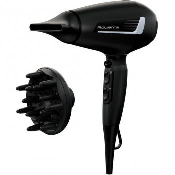 Secador de Pelo Rowenta Pro Expert CV8820F0, 2100W, Motor AC, Color Negro y Metálico