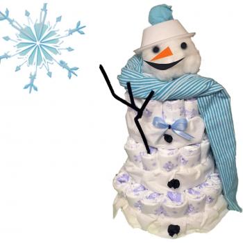 'Zeitzone - Tarta Pañales Muñeco de nieve Frosty 