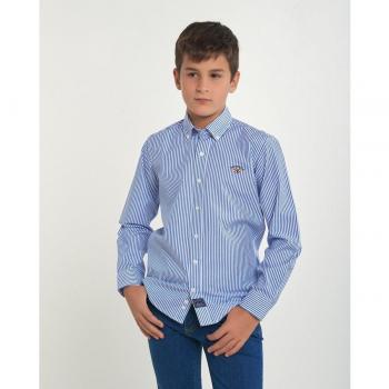 Camisa de niño Spagnolo popelín rayas azul