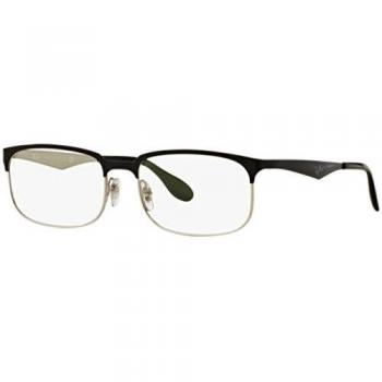 Ray-Ban 0Rx6361 Monturas de gafas, Top Shiny Black on Silver, 52 para Hombre