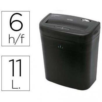 DESTRUCTORA DE DOCUMENTOS Q-CONNECT KF15543 CAPACIDAD DE CORTE 6 H DESTRUYE GRAPAS CLIPS Y TARJETAS