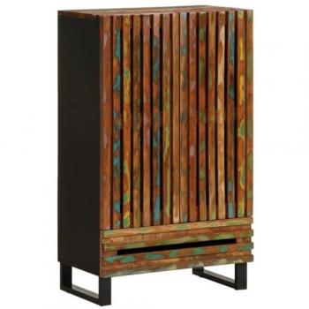 Aparador alto madera maciza de acacia 60x34x100 cm Multicolor