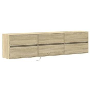 Mueble TV Multimedia con LED Roble Sonoma 180 x 31 x 45 cm - Almacenamiento Espacioso