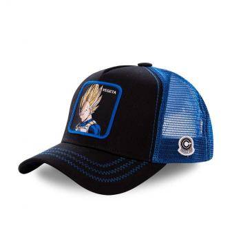 Gorra Trucker Capslab Dragon Ball Gohan y Vegeta Black Dark Blue