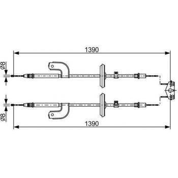 Cable de freno de mano BOSCH 1 987 482 459