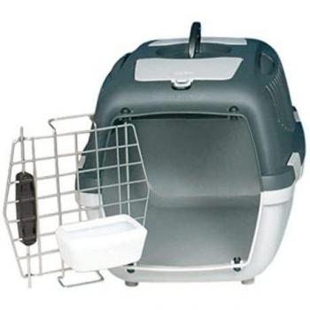 Transportín Zolux Gulliver 3 Delux Homologado IATA para Mascotas Gris Metal Plástico