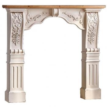 Frontal de chimenea DKD Home Decor Abeto Madera MDF 120 x 27 x 110,5 cm