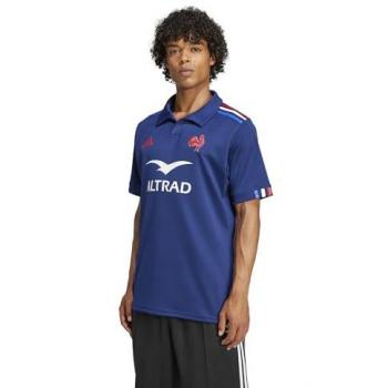 France Rugby Home Replica Jersey 2024/25 - Men's Dark Blue Short Sleeve Uniform
