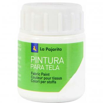 Pintura para Tela T-01 Blanco 25ML La Pajarita, Pintura de aplicación directa sobre tela