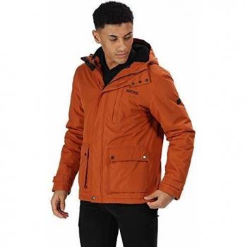 Regatta - Parka con Capucha y Forro Polar Impermeable para Hombre, Hombre, Color Burnt Umber, tamaño 3XL