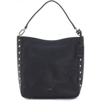 Hobo DKNY grande en piel martillada negra