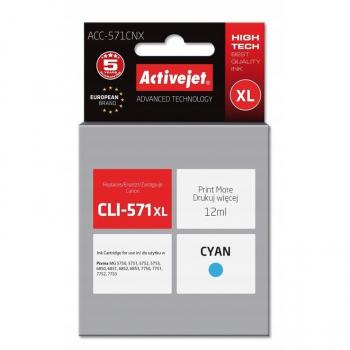 Cartucho de Tinta Original Activejet ACC-571CNX Cian XL 12 ml