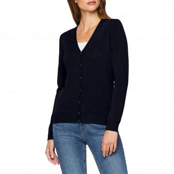 United Colors of Benetton L/s Cardigan, Chaqueta Punto para Mujer, Azul