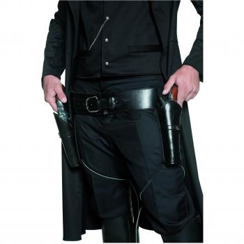 Smiffy's Black Cowboy Gun Holster Set with Dual Holsters