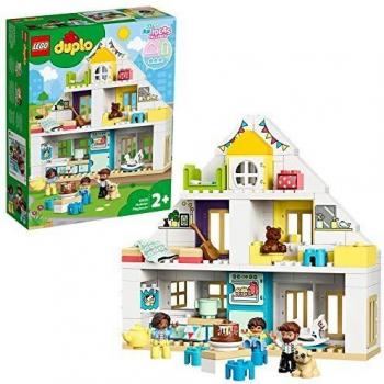 LEGO 10929 DUPLO Town Modular Playhouse 3-in-1 Set, Dolls House for 2+ Year Old Girls and Boys with Figures and Animals for Toddlers