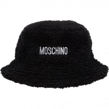 Moschino Plain Logo Embroidered Hat Black Female ONE SIZE