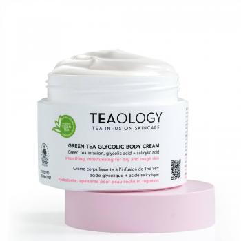 Teaology Green Tea Glycolic Body Cream for Dry and Rough Skin 260 ml