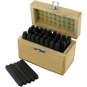 Silverline Tools 273197 Juego de sellos de letras y números, 36 piezas, negro