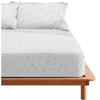 Sábana Bajera Ajustable Constelaciones Multicolor 100% Algodón para Cama de 160, Talla 160x200 cm, 175 Hilos