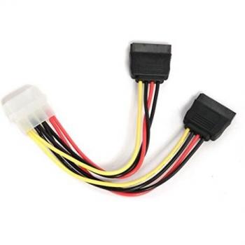 Gembird 15cm Molex to Dual SATA Power Cable Adapter