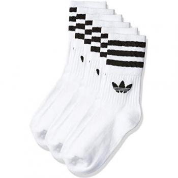 adidas Mid Cut CRW SCK Socks, Unisex Adulto, White/Black, XS