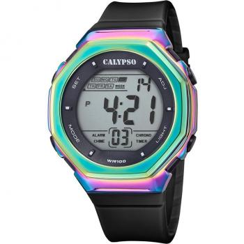 Reloj Calypso K5842/3 Color Splash de caucho negro