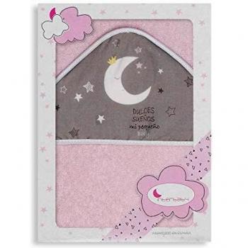 Interbaby 01191-02 - Capa de baño LUNA UNIVERSO ESTAMPADA rosa, unisex