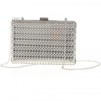 Bolso tipo clutch by VencaStyle,PLATEADO,UNICA