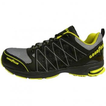 Zapatillas de seguridad Goodyear 1502 S1P SRA HRO Negro y Amarillo Talla 37
