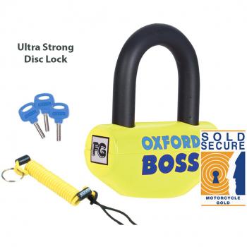 Candado de disco Oxford Boss 12,7mm - Amarillo