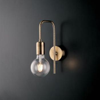 Aplique Industrial Urbano de Hierro Cepillado 27 cm - 1 Luz E27