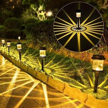Luces Solares Para JardíN, Kdorrku 6 Piezas Luces Solares Luces Led Solar Al Aire Libre, Ip65 LáMpara Solar Al Aire Libre Impermeable, LáMparas Solares De JardíN LáMpara De EnergíA Solar Al Aire Libre