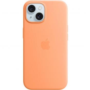 Apple Funda de Silicona con MagSafe Naranja Sorbete para iPhone 15 (6.1 pulgadas) MT0W3ZM/A