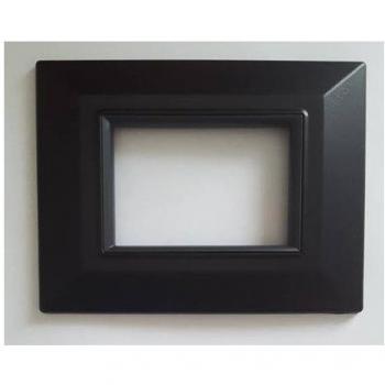 Placa Compatibles Axolute Bticino Coloradas Cuadrada Negro Mate 4 Foros