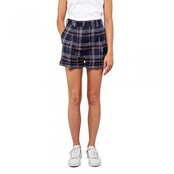 REPLAY Women's Checked Print Shorts Blue in Size 28W