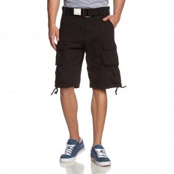 Surplus - Pantalón Corto Cargo para Hombre, Talla XL, Color Negro