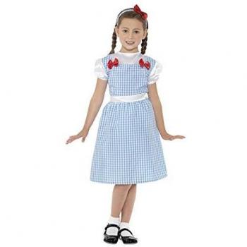 Smiffy's-41102M Miffy Disfraz de Chica de Campo, Vestido y Elemento para la Cabeza, Color Azul, M-Edad 7-9 años