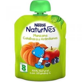 Nestlé Naturnes - Bolsita de Manzana, Calabaza y Arándanos - A partir de 8 meses - 90 g