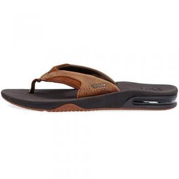 Reef Leather Fanning, Chanclas Hombre, Marrón