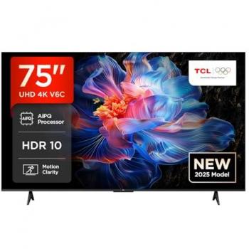 TCL LED Televisor 75V6C 189 cm (75) Smart TV 4K HDR, Multi-HDR, Dolby Vision, Game Master, Apple TV