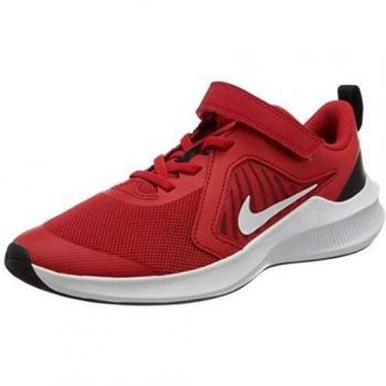 Nike Downshifter 10 (PSV), Running Shoe, University Red/White-Black-White, 33.5 EU