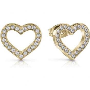Pendientes Guess Studs party de acero dorado