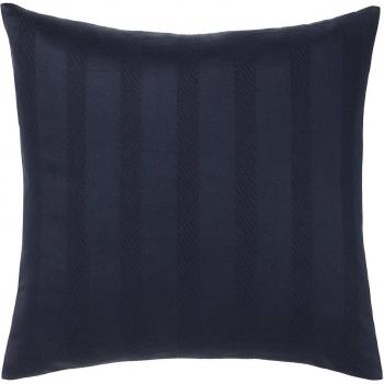 Funda de cojín Schroder Ralph Lauren Home - 100% algodón, diseño clásico, color azul marino con estampado a rayas blancas, cierre de cremallera oculto, fácil de limpiar y mantener