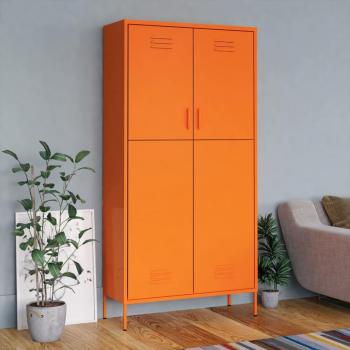 Armario naranja de acero 90x50x180 cm