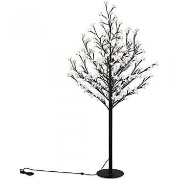 Árbol LED Cerezo 180cm 200 LEDs Blanco Cálido con Mando a Distancia para Interior y Exterior