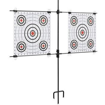 vidaXL Steel Target Paper Stand with Shooting Papers 78x76 cm