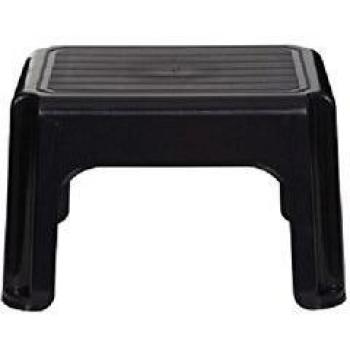 Whitefurze – 40 cm taburete 38 cm x 24 cm x 29 cm, plástico, negro, 38x29x24 cm