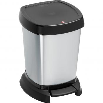 Rotho Paso Cubo de basura 6l para el baño con tapa, Plástico