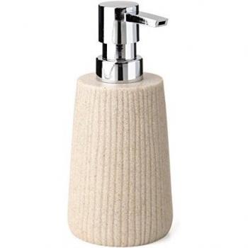 TATAY Dosificador Colección Sobremesa Saigón, de Poliresina, Beige, Medidas 7,7 x 7,7 x 16,6