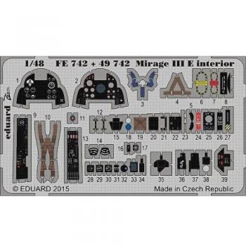 Eduard Photoetch (Zoom) 1:48 - Mirage IIIE Interior (Kinetic)